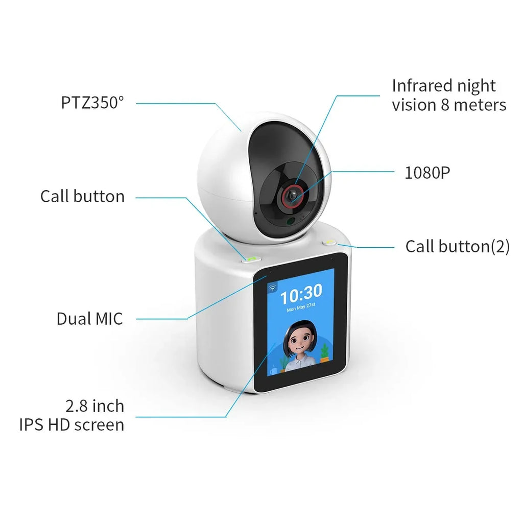 xiaohuang home video call, CCTV camera, home wireless WIFI mini security camera cd card infrared night vision, mobile tracking