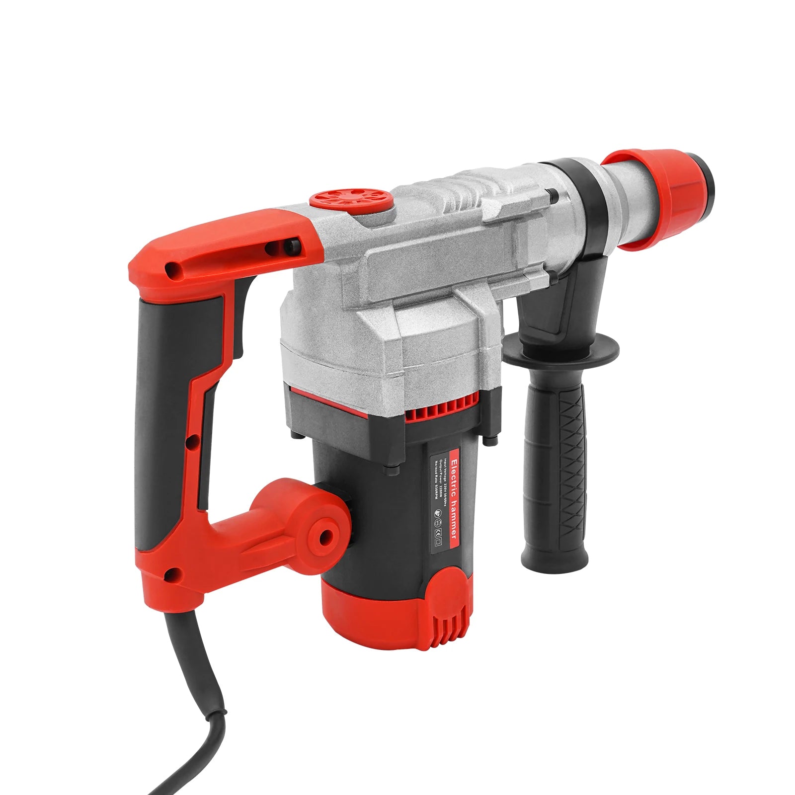 2200W Rotary Hammer Drill with 6 Drill Bits & Toolbox, 4 In 1 Electric Concrete Perforator, Multi-Function Electric Hammer Kit