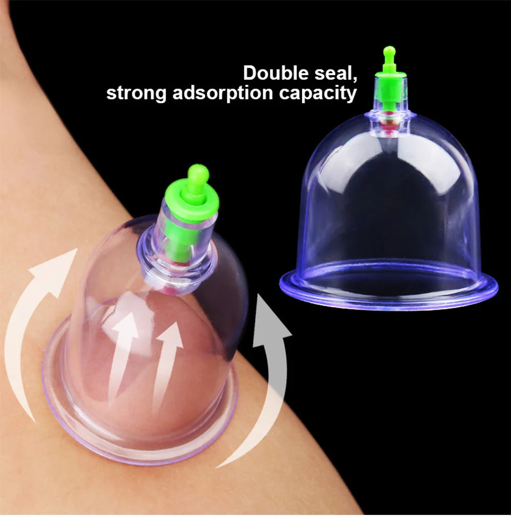 Vacuum Cupping Set with Pump - Professional Body Massage Kit Massage Cushion Tidesmit