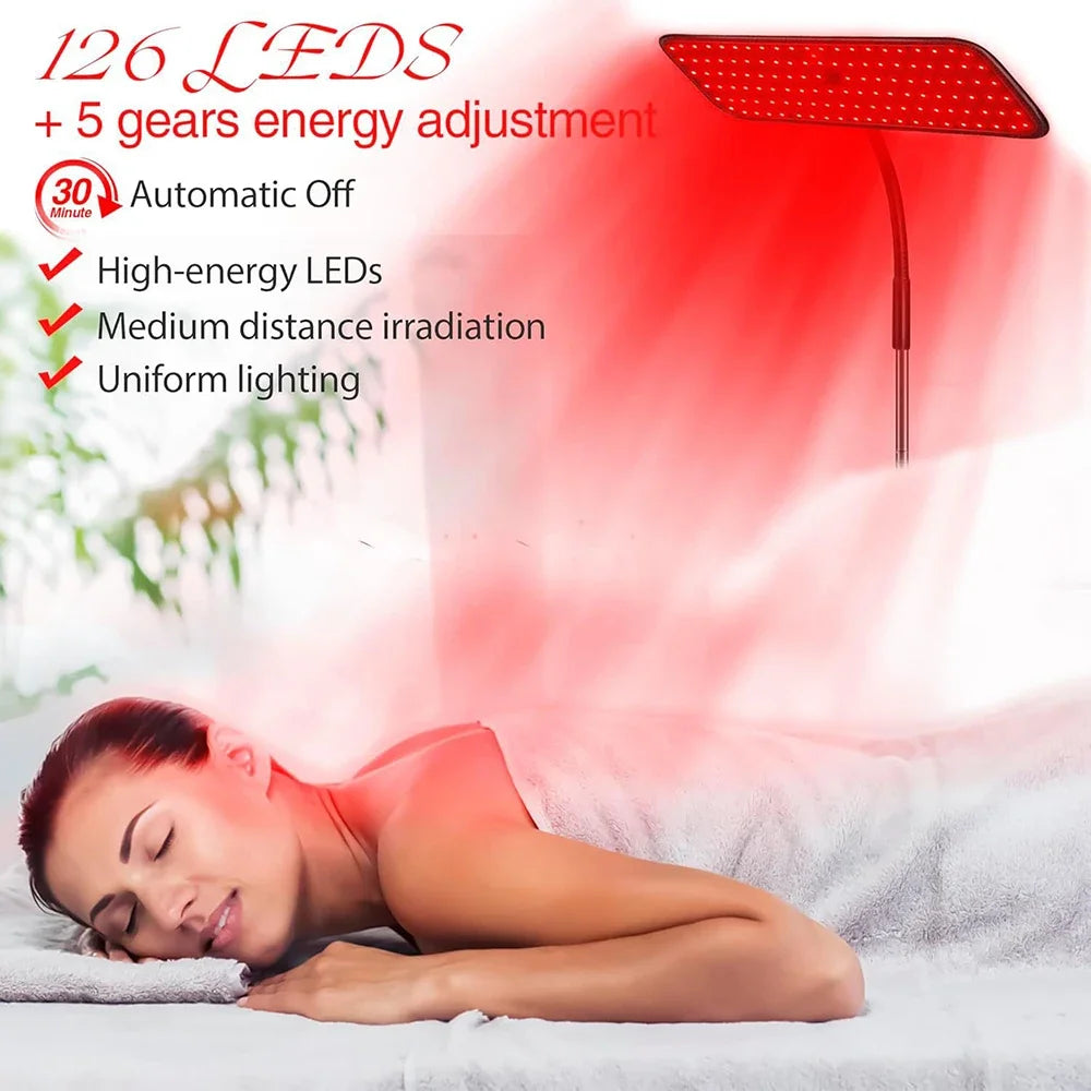 Near Infrared Light Panel 660nm 850nm Red Light Lamp With Timer Face and Body Home Use Relief Pain Device with Adjustable Stand