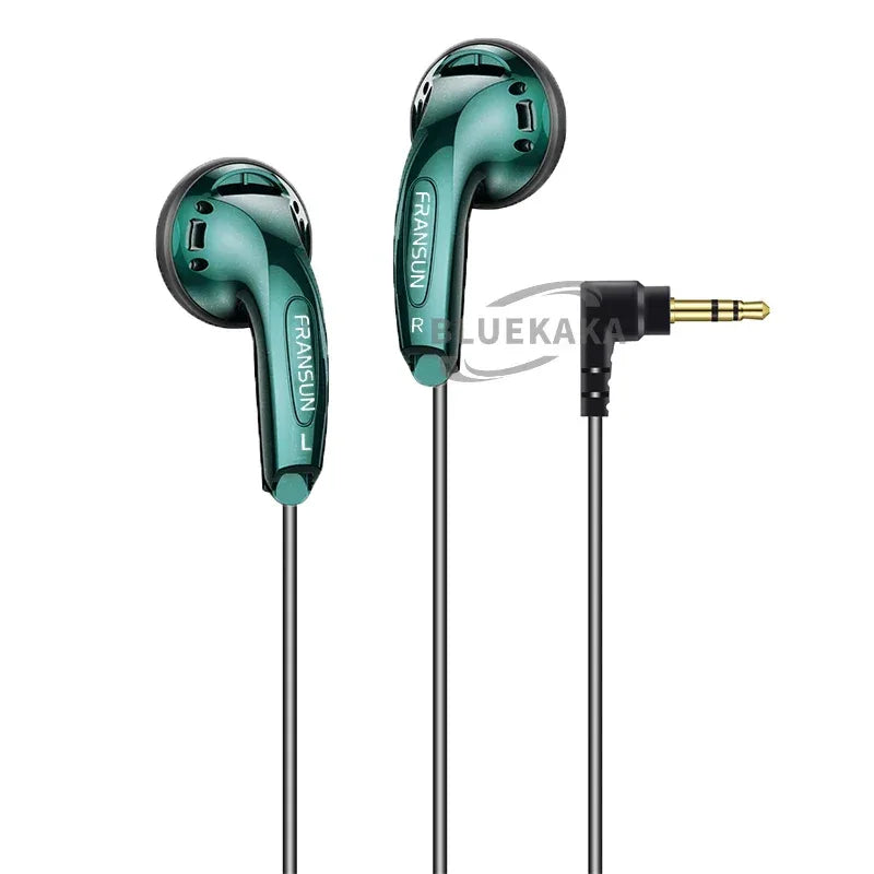 Wired Gaming Earbuds With 9D HiFi Bass Microphone | Tidesmit Green No Mic Tidesmit