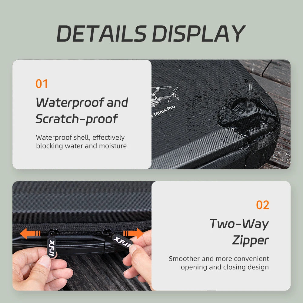 DJI Mini 4 Pro Hard Shell Waterproof Case - Durable Travel Protection Tidesmit