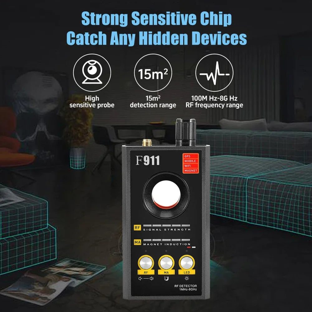 F911 Hidden Camera Detectors , Anti Spy Camera Finder, GPS Tracker Detectors, Bug&Hidden Devices Detector ,RF detectors