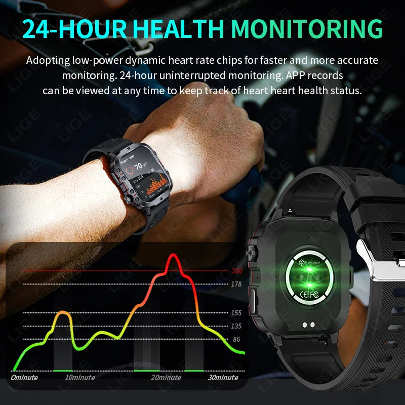 New Smart Watch For Men Women Bluetooth Call Heart Rate Sleep Monitoring 3ATM Waterproof Sport Smartwatch For Android IOS 2026