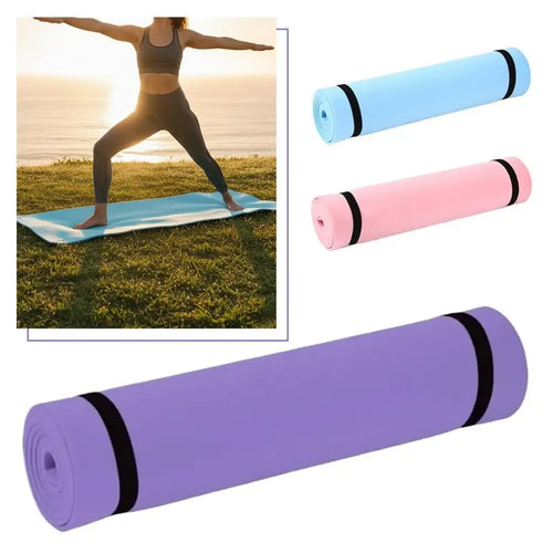 EVA yoga mat, smart yoga mats for Pilates and exercise, anti-skid thickened foam gym mat in various colors.