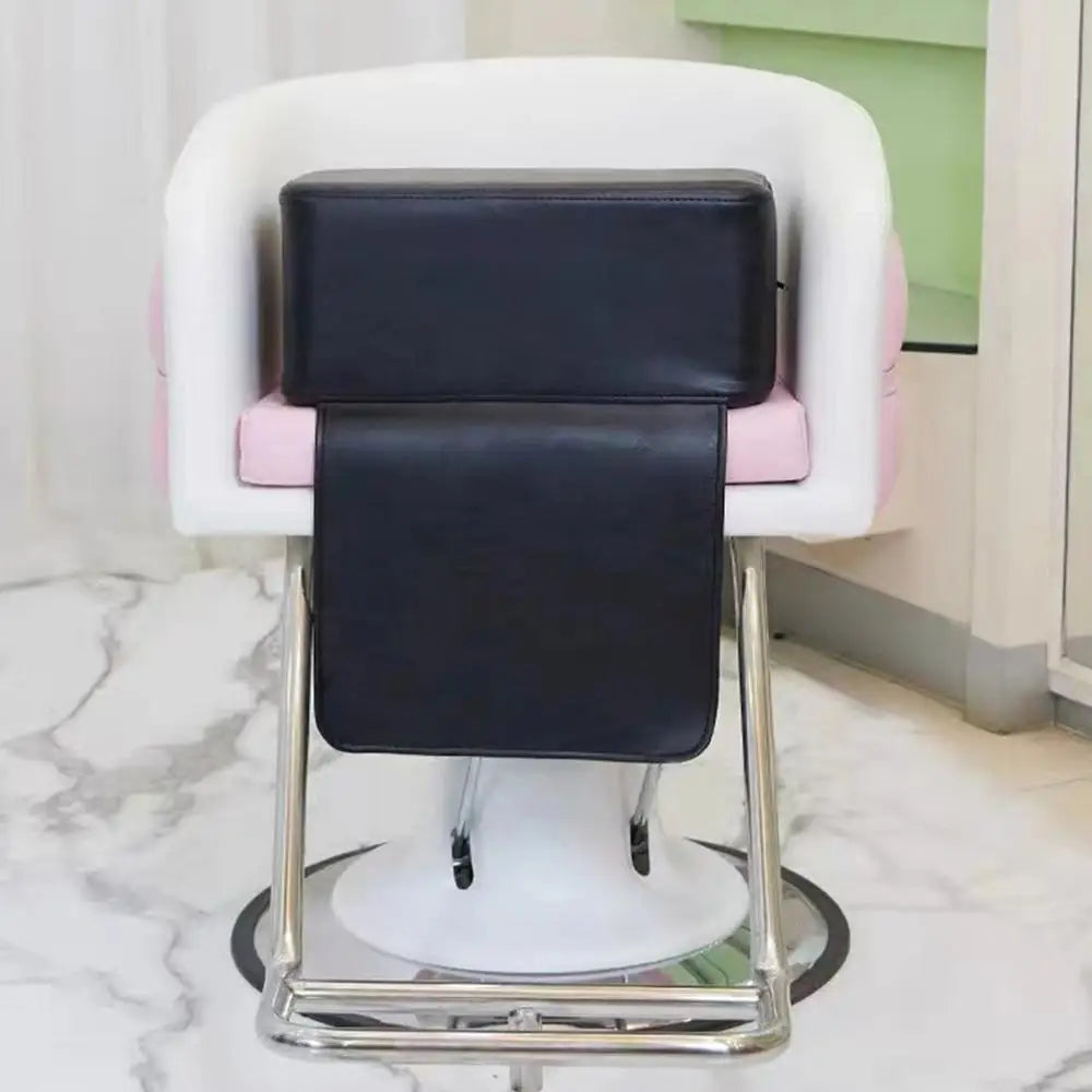 Barber Child Booster Seat - Black PU Leather Kids Salon Stool Massage Chairs Tidesmit