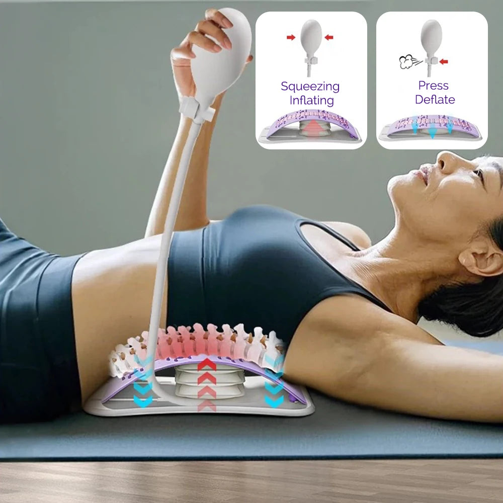 Back Massager With Airbag Lumbar Support Stretcher | Portable Electric Tool Back Massage Instrument Tidesmit