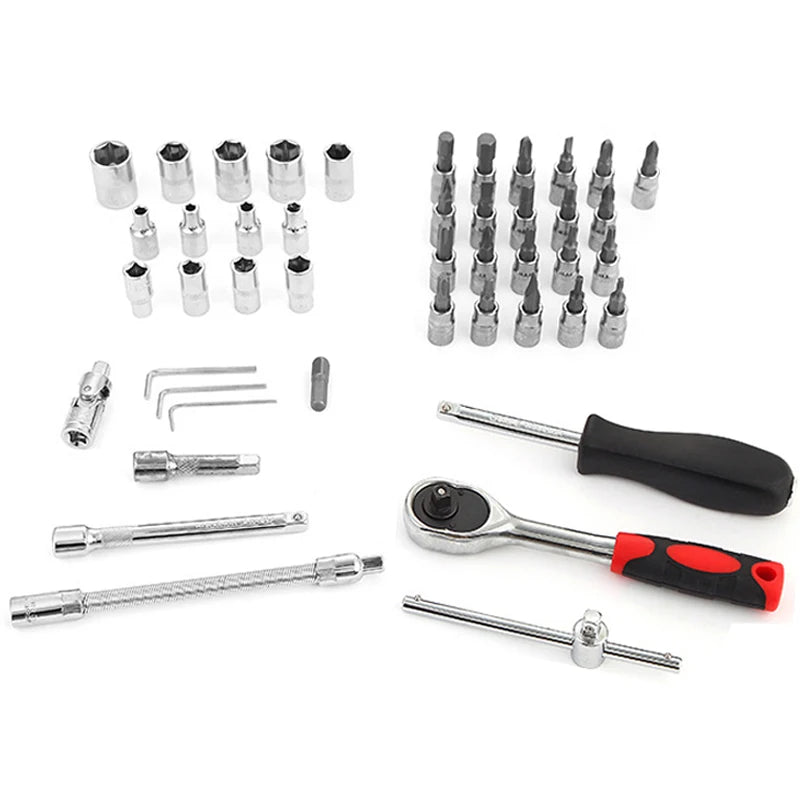 NEW Car Repair Tool Kit 46 Pcs/Set Socket Set Car Repair Tool Ratchet Torque Wrench Combo Auto Repairing Tool Set