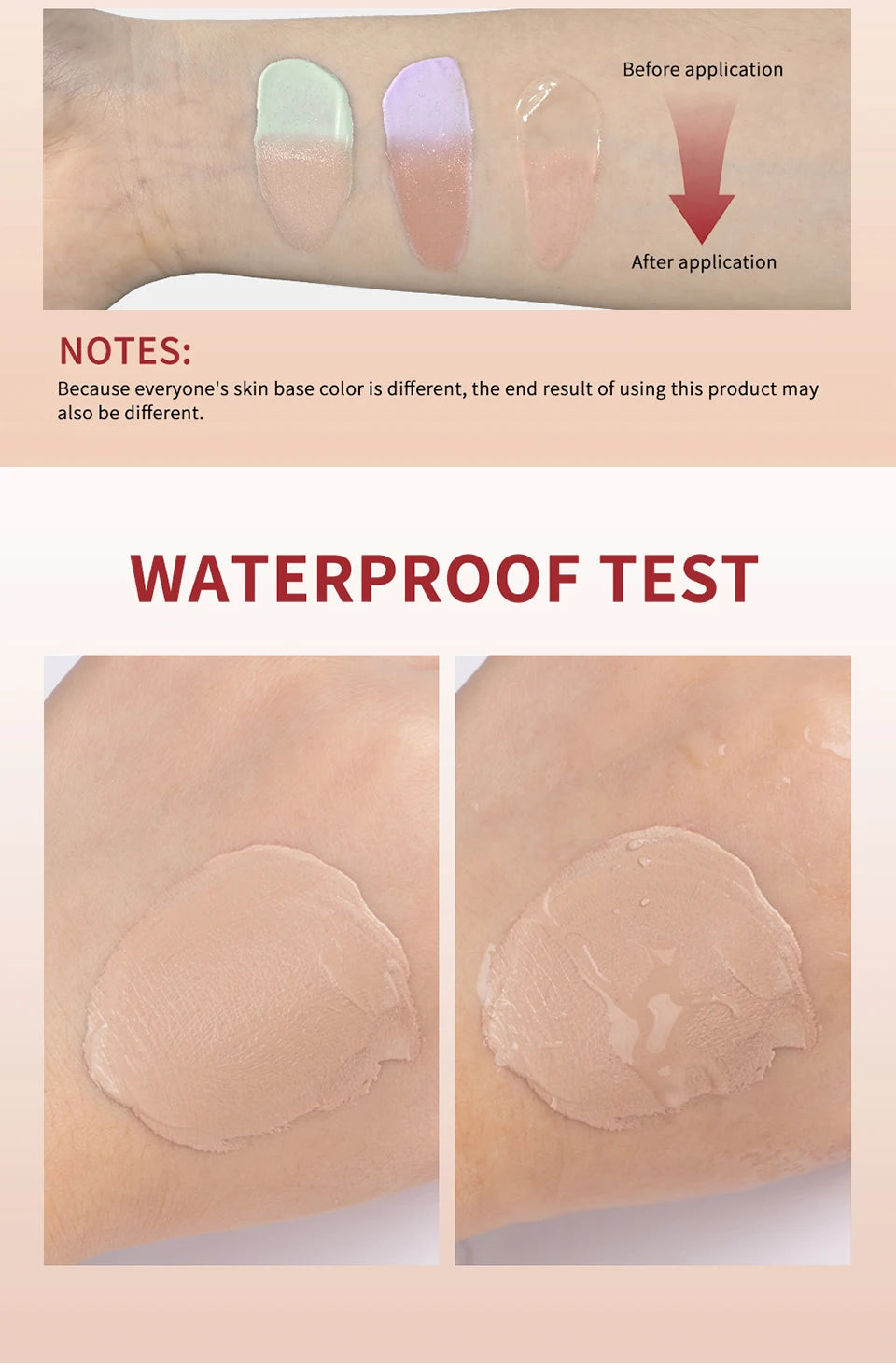 Tidesmit waterproof moisturizing CC cream for face makeup showing product shade swatch 11