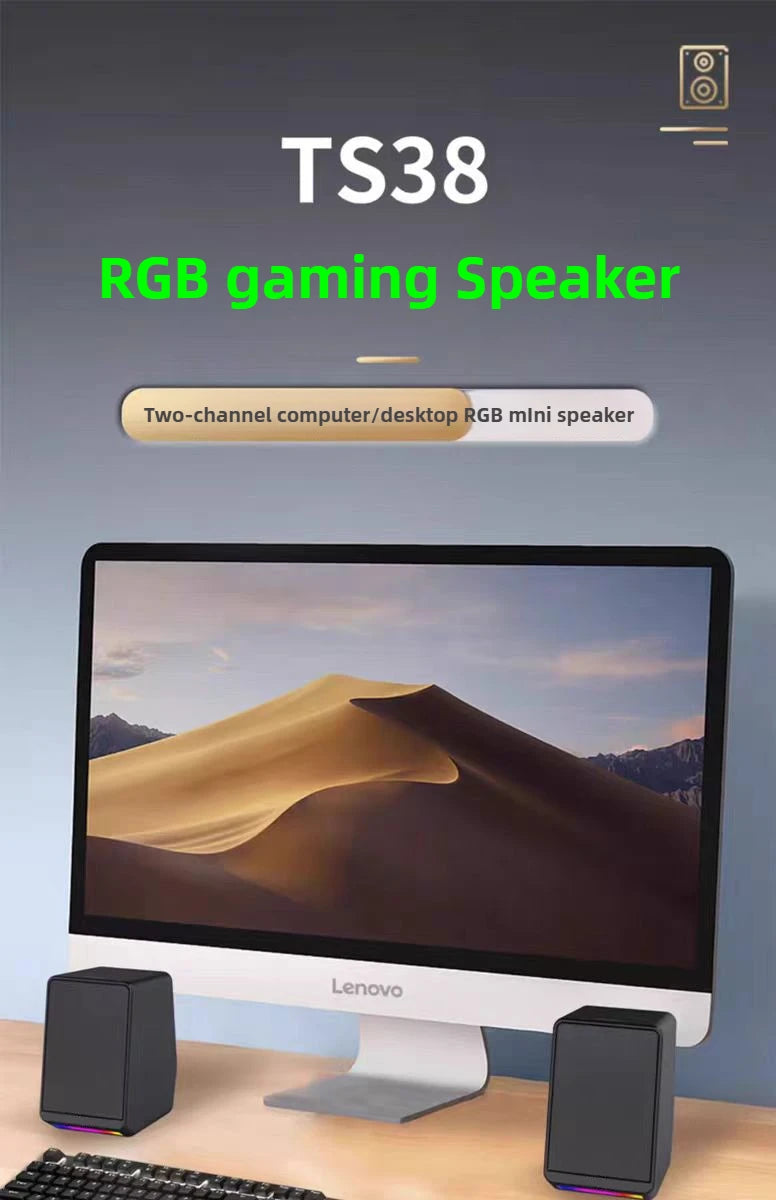 USB Gaming Speakers for Desktop PC and Laptop with RGB LED - Tidesmit Tidesmit