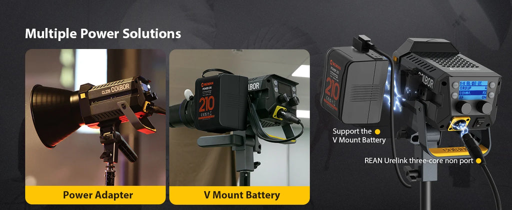 LED Video Light 220W Bicolor COB Studio Lamp with Bowens Mount Tidesmit