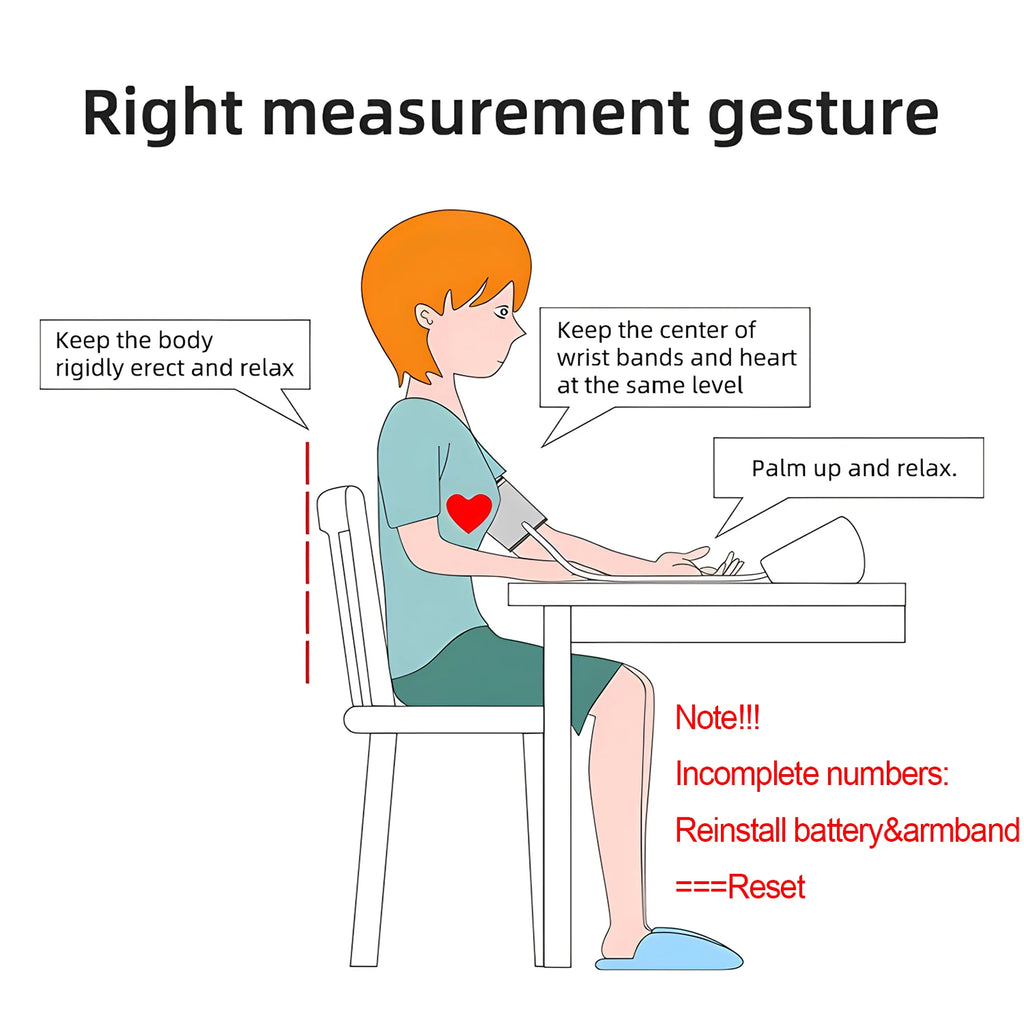 Digital Blood Pressure Monitor Upper Arm Automatic BP Cuff Machine Tonometer LED Sphygmomanometer for Home Use Health Care