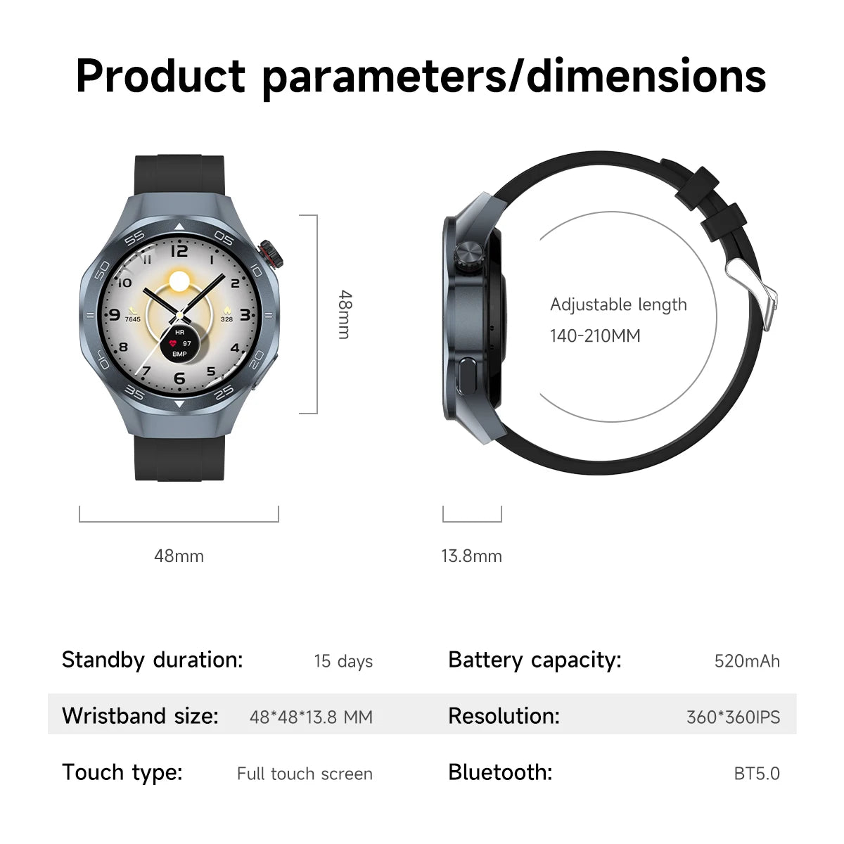 2026New Original Premium Sports SmartWatch Ultra 1.53“Display Built-in GPS Compass 3ATM Waterproof Call Fitness Tracker Bracelet