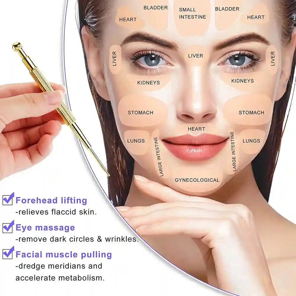 Facial Reflexology Massage Tool | Stainless Steel Probe | Tidesmit Eye Massage Instrument Tidesmit