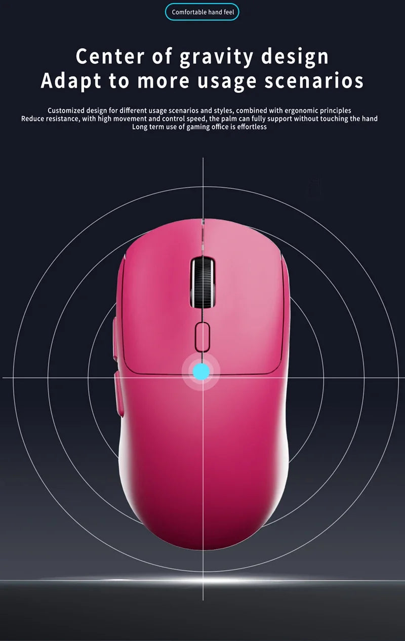 New M348 Superlight Mouse Bluetooth 2.4G Wireless Gaming Mouse Flagship Chip Gaming Sensor 6 Adjustable DPI for Office Game
