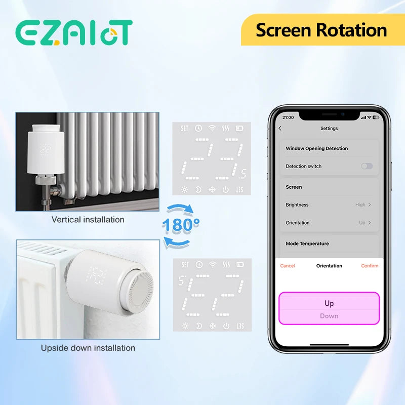 Tidesmit Smart Thermostat Radiator Valve WiFi Zigbee App Control Tidesmit