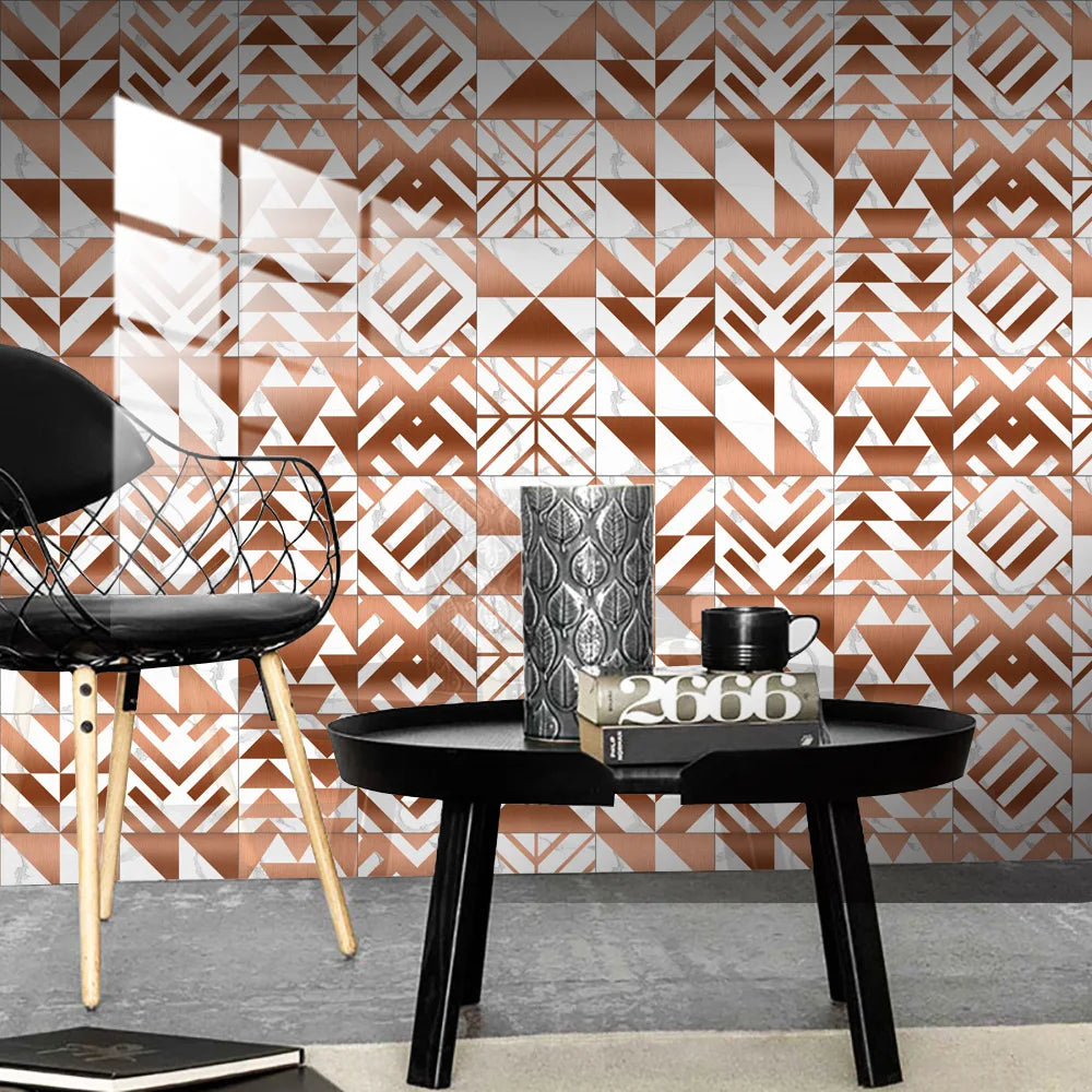 10pcs Crystal Tile Wall Stickers Self-Adhesive Kitchen Tiles PVC Backsplash Stickers Peel and Stick Bathroom Faux Stone Effect
