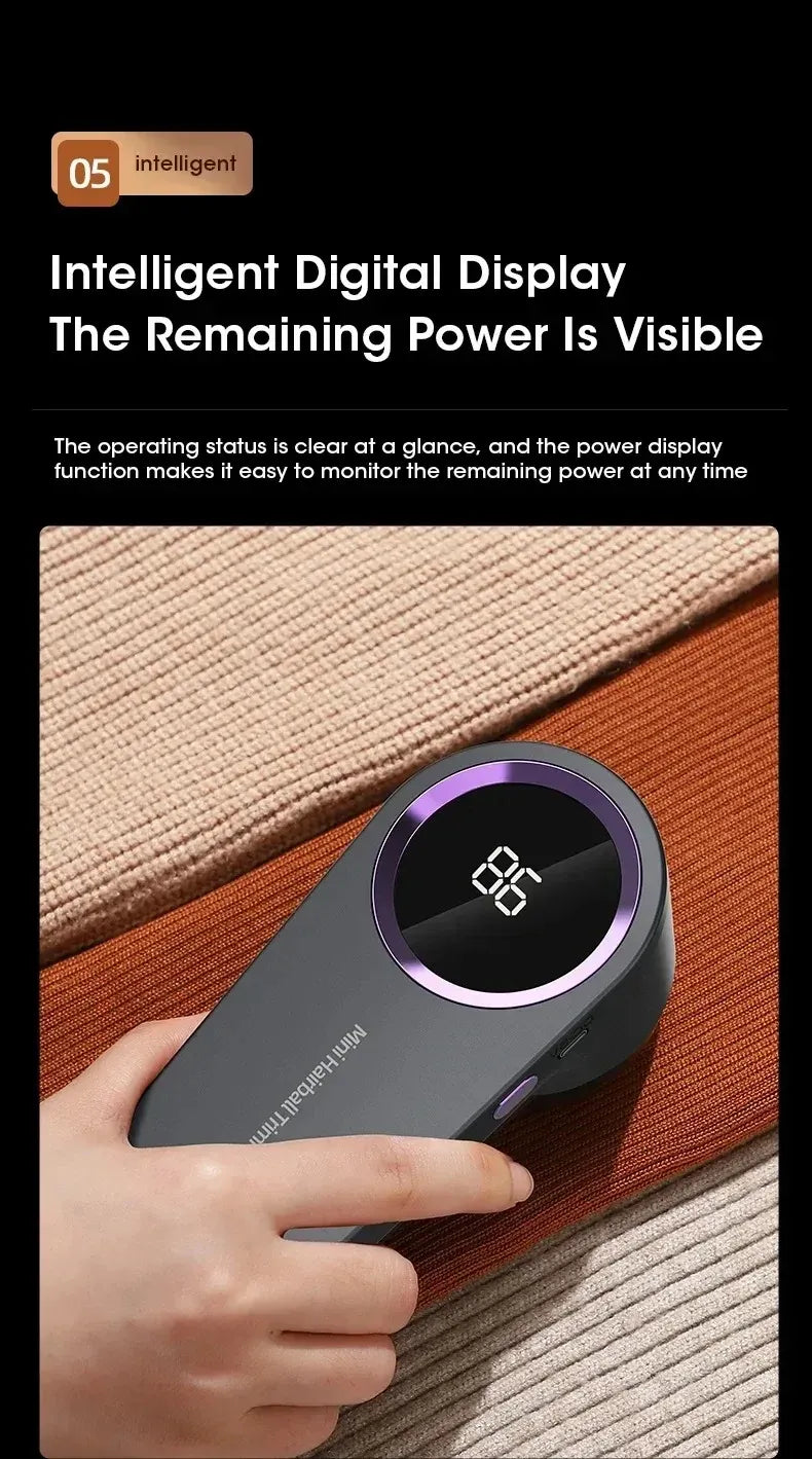 Tidesmit Portable Electric Fabric Shaver with LED Display