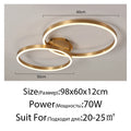 Nordic Creative Led Circle Chandeliers Bedroom Living Dining Room Lighting Chandelier Golden Brown Glossy Lamp Home Indoor Lamps