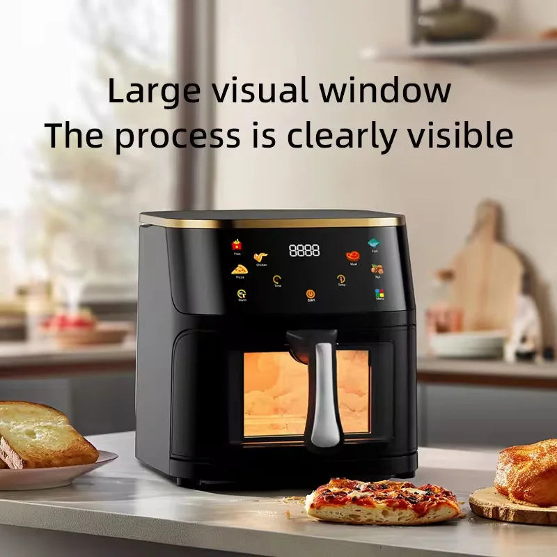 10L 10L Electric Air Fryer with Adjustable Tempera Large Capacity Air Fryers with Viewing Window & Touchscreen For Home