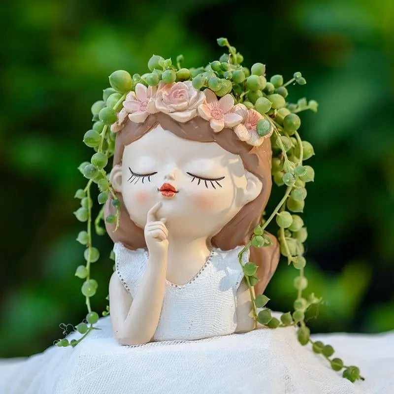 Fairy Succulent Flowerpot Desktop Ornament Succulents Plant Potted Green Plants Vase  Home Gardening