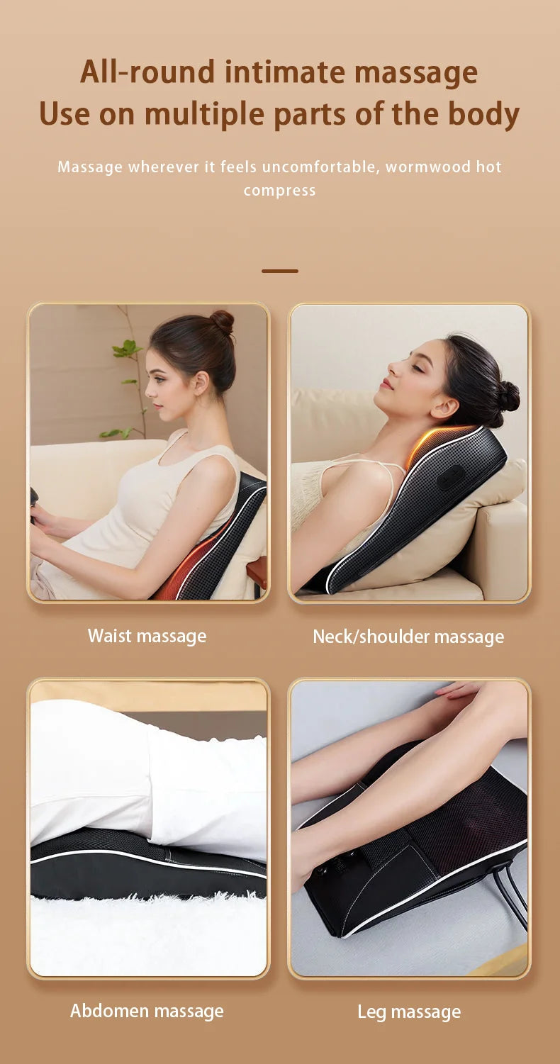 Electric Neck Massager with Heat Therapy & Deep Tissue Shiatsu - Tidesmit Massage Chairs Tidesmit