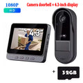 Wireless Wifi Doorbell Camera 1080P Waterproof Video Intercom Doorbell 4.3in IPS Screen Home Security Door Bell IR Night Vision