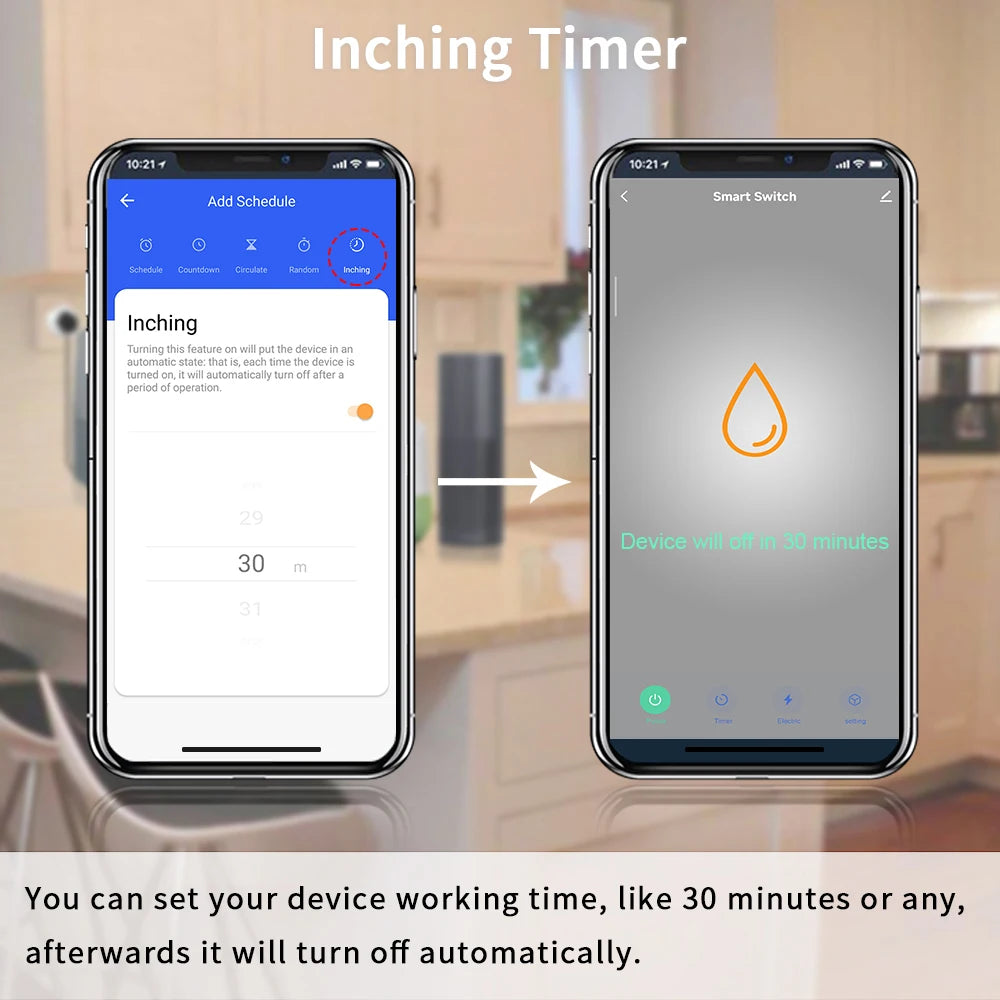 WiFi Boiler Switch 4400W App Timer for Smart Home Energy Management Tidesmit