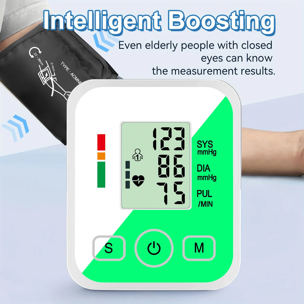 Digital Tonometer Arm Blood Pressure Monitor Test Kit Health Care Automatic Sphygmomanometer Home use