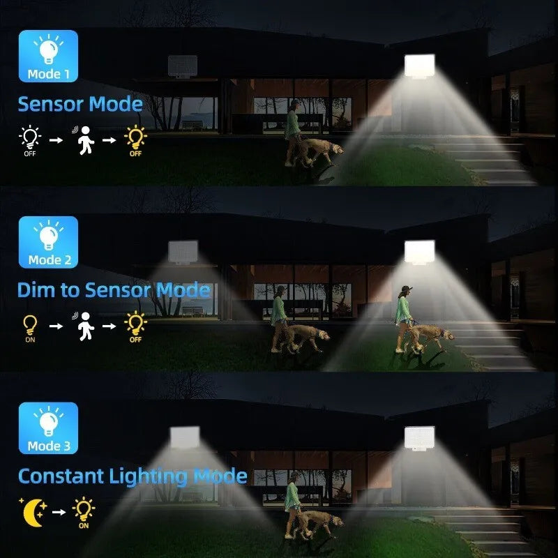 Solar Powered LED Wall Light With PIR Motion Sensor Outdoor Security Flood Lamp Wireless Energy Saving Waterproof Lighting For Garden Yard Patio Driveway Home Safety