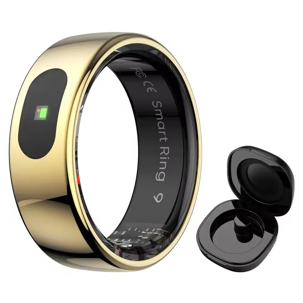 Tidesmit Smart Health Ring - Advanced Heart Rate & Oxygen Monitor Golden Tidesmit