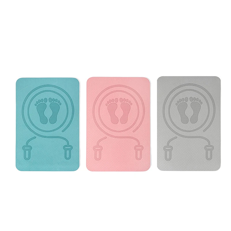 6 MM Skipping Rope Mat Anti-noise Jump Rope Mat Floor Mats Exercise Shock Absorption Yoga Mat TPE Skipping Mat Fitness Pad