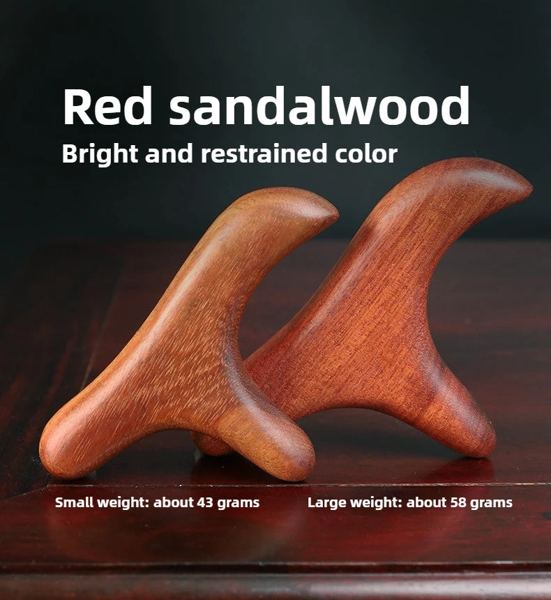 Sandalwood Gua Sha Tool for Back and Neck Muscle Relief by Tidesmit Back Massage Instrument Tidesmit
