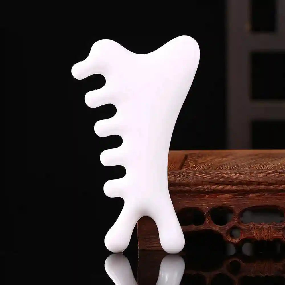 Gua Sha Facial Massage Tool - Natural Beeswax Eye Massager Eye Massage Instrument White-E Tidesmit