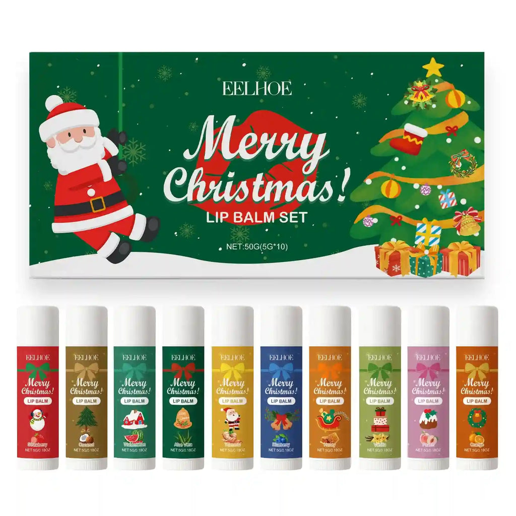 Lip Care Set: 10-Piece Moisturizing Lip Balm Kit for Soft Hydrated Lips Lip Care Tidesmit