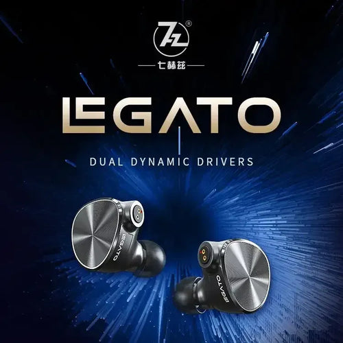Black wired in-ear monitors with silver faceplates, dual dynamic driver design
