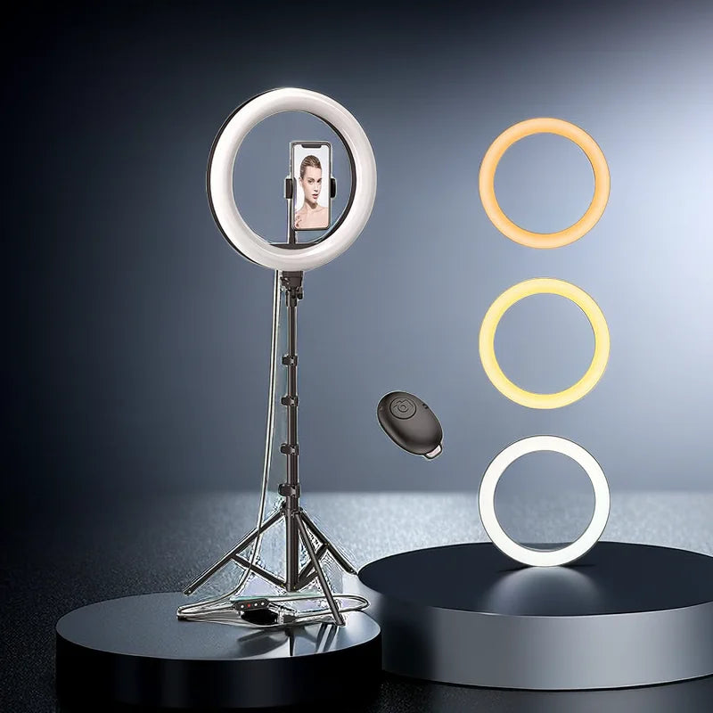 12-Inch LED Ring Light with Adjustable Tripod Stand - Tidesmit Tidesmit