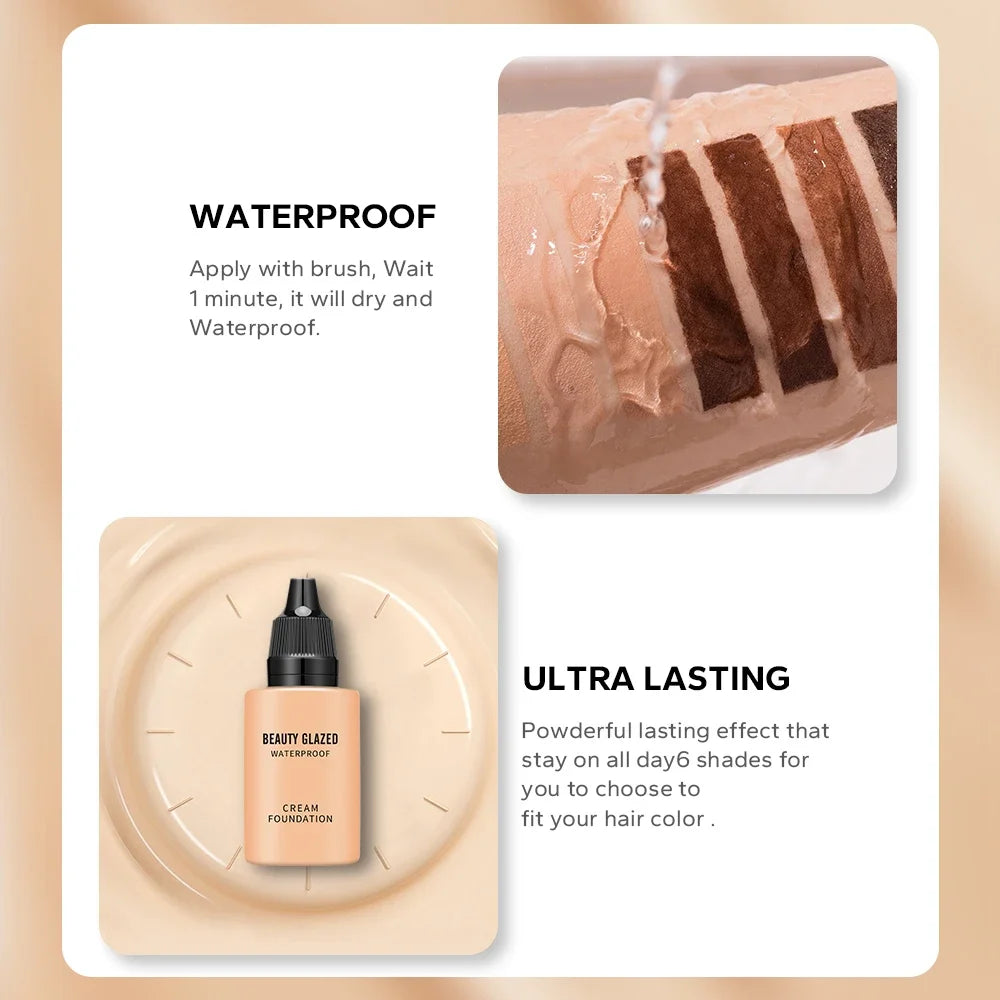 Tidesmit Beauty Glazed 24 Hour HD full cover matte liquid foundation swatch for natural waterproof face makeup
