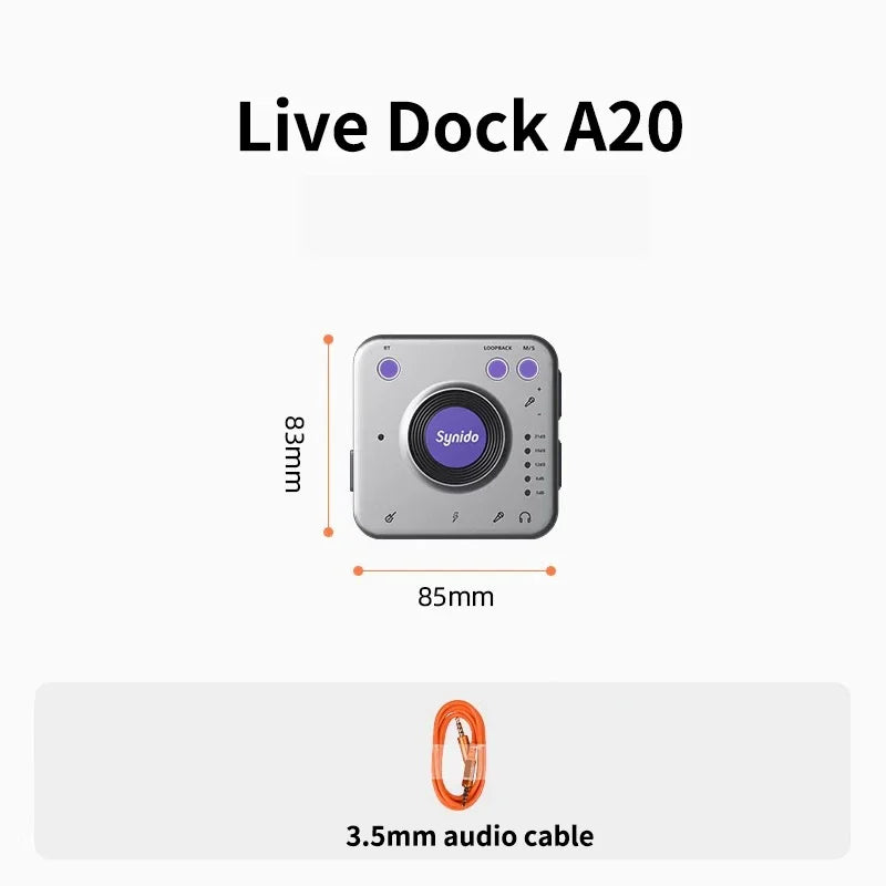 USB-C Audio Interface for Mobile Streaming - Tidesmit A20 & A10 Models Live Dock A20 Tidesmit