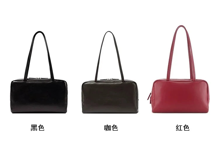 New  sheepskin bowling bag for autumn and winter 2025, high-quality long handled shoulder bag, sheepskin handbag