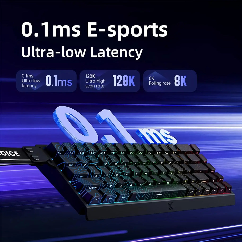 MCHOSE ACE68 Magnetic Keyboard 0.125ms 128K Sampling Rate Wired Mechanical ACE60 Pro for Gaming 0.01mm RapidTrigg 8000Hz SOCD/Rs