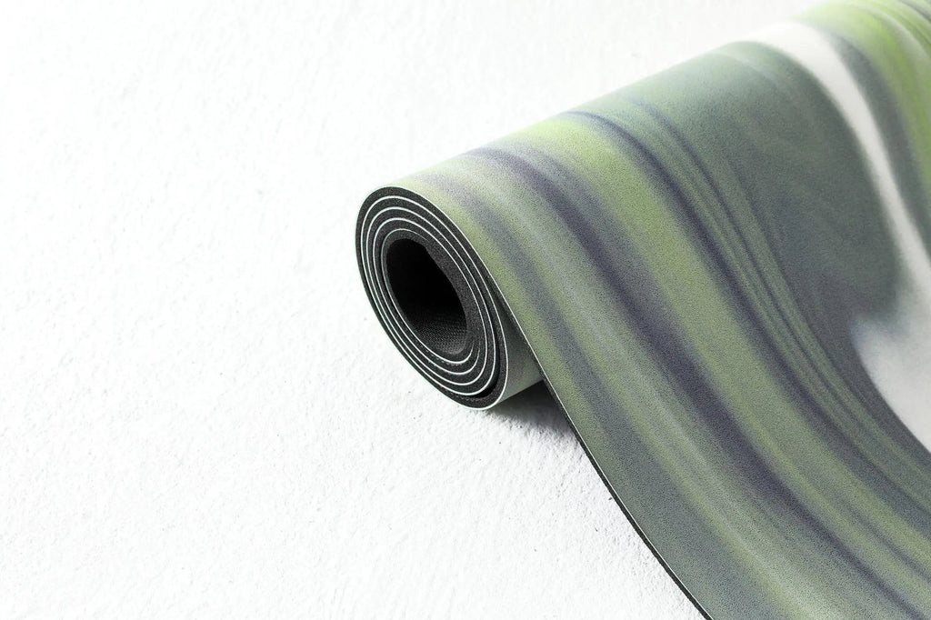 Coconut Shell Matte PU Flow Pattern Contrasting Natural Rubber Yoga Mat, Sweat Absorption and Non-Slip, Fitness Dance Home Mat