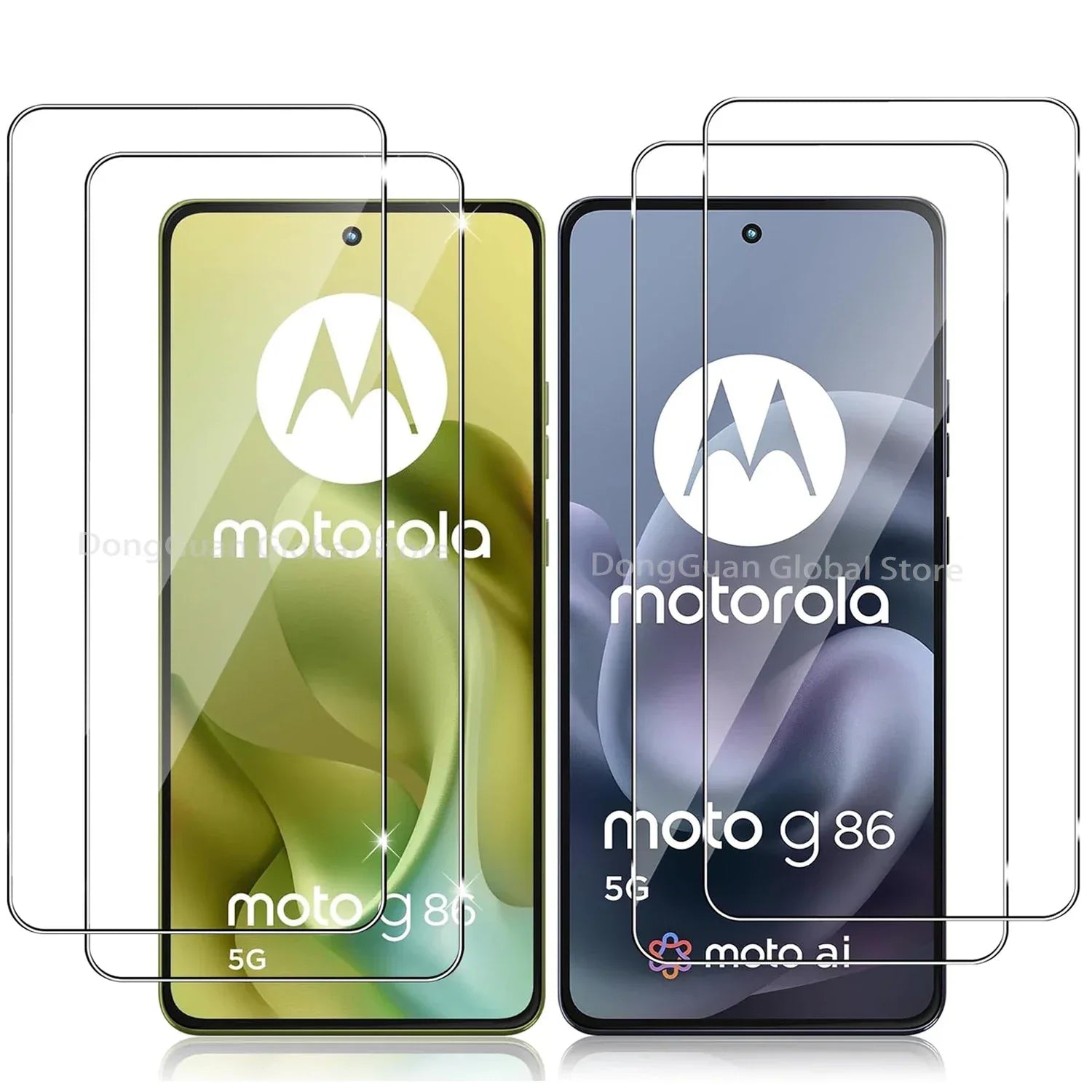 Motorola Moto G86 Tempered Glass Screen Protector 2-Pack - Case-Friendly Tempered glass Tidesmit