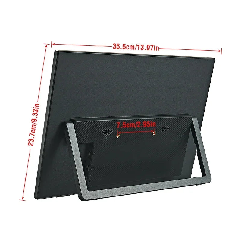 Anmite 16-Inch 144Hz Portable Touch Monitor Non-touch optional 1200P For XBox PS4 / 5 Switch Cell Phone PC Loptop Extension