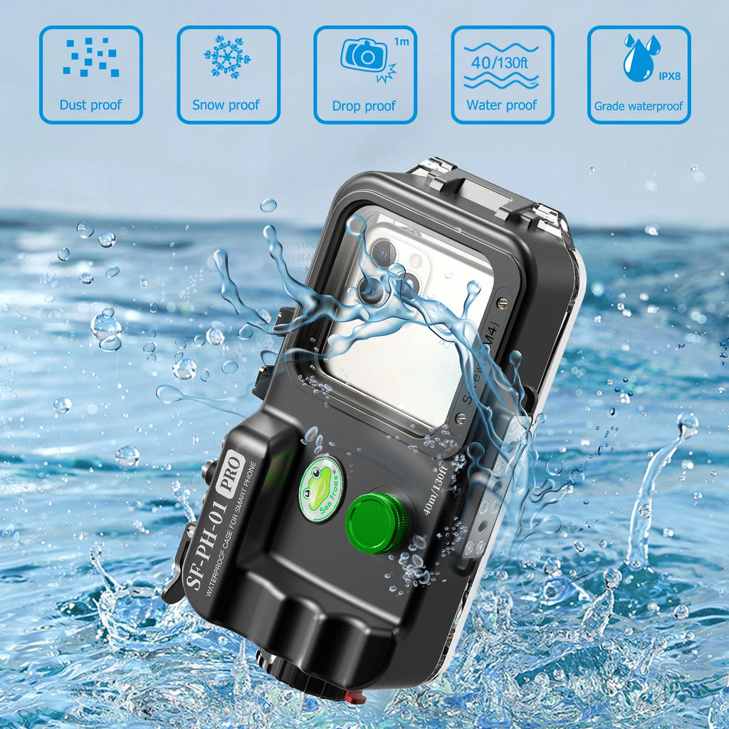 Universal Waterproof Phone Case - 40M Professional Diving Housing Tidesmit