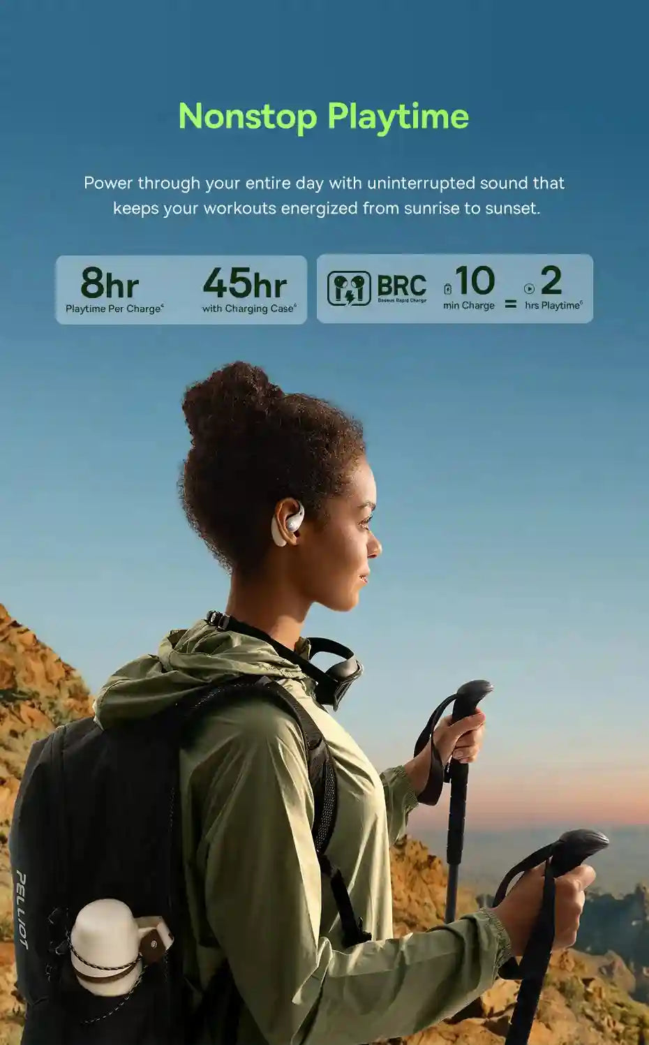 Wireless Sport Earbuds: Bluetooth 5.4 Hi-Res Open-Ear Headphones Tidesmit