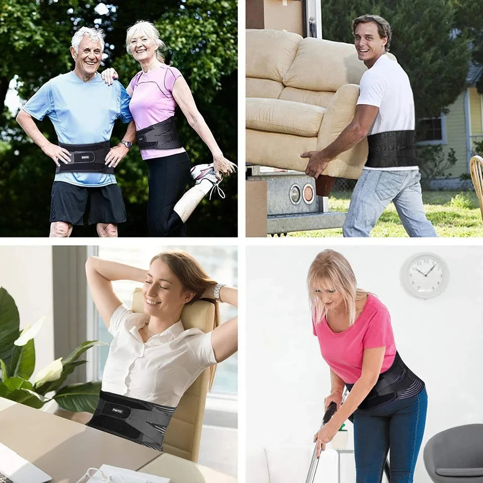 Back Support Brace for Lower Back Pain - Breathable Ergonomic Design Back Massage Instrument Tidesmit