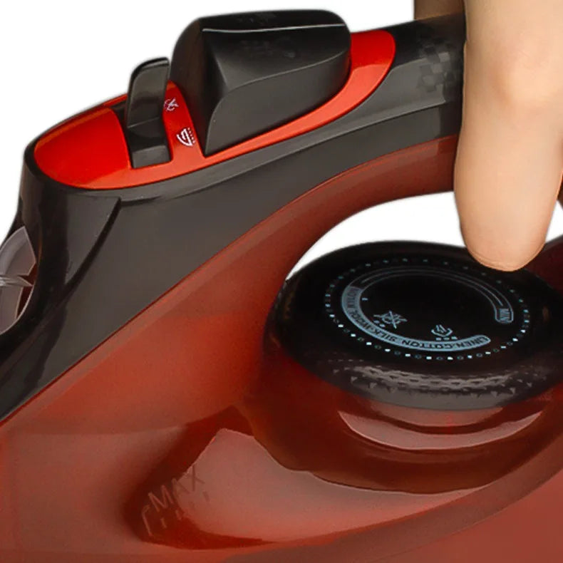 Tidesmit 2200W steam iron featuring ceramic soleplate, vertical steam, anti-calc, and anti-drip for easy ironing.