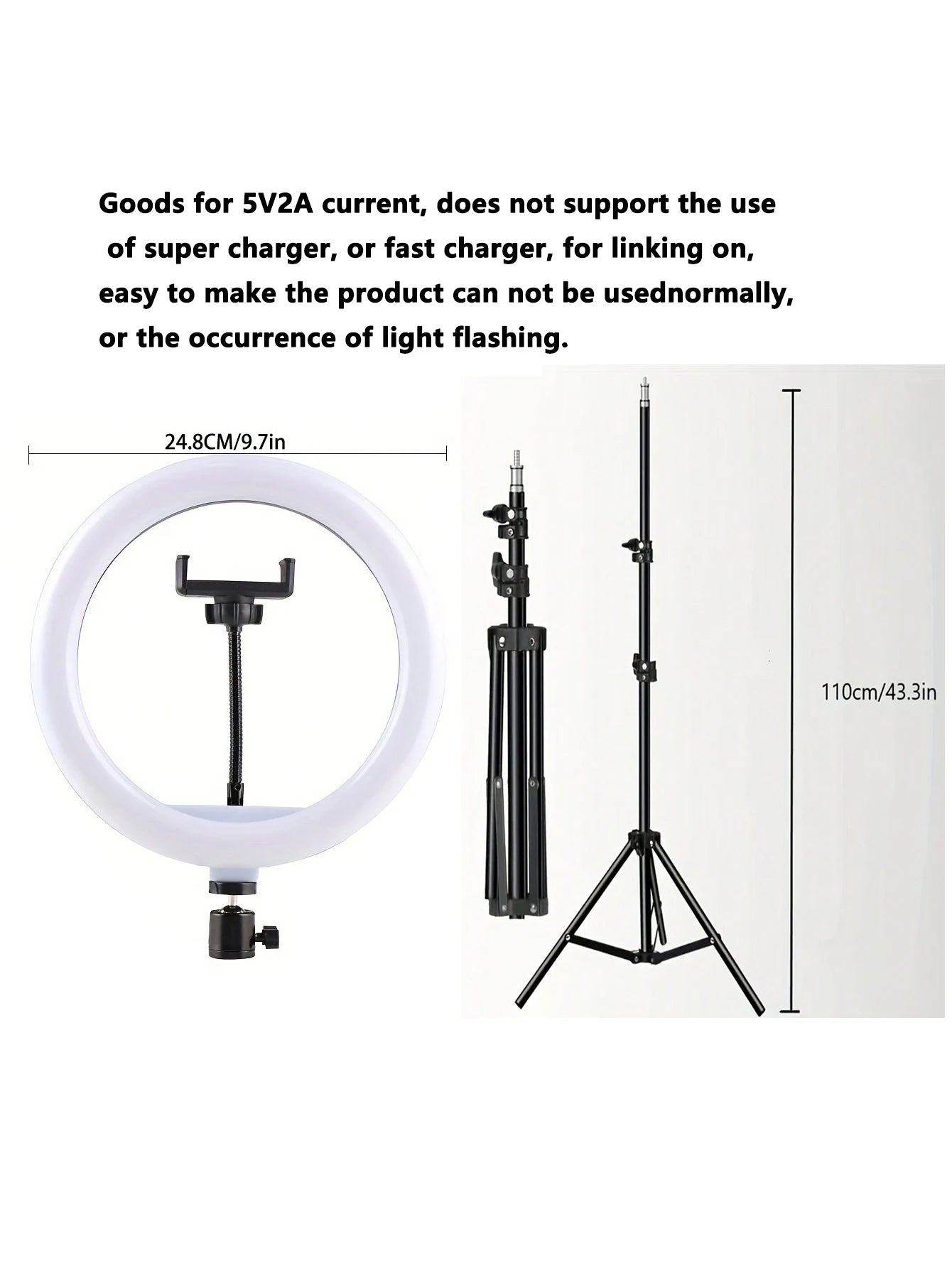 10-Inch LED Ring Light with Tripod Stand - Adjustable Color Temp Tidesmit