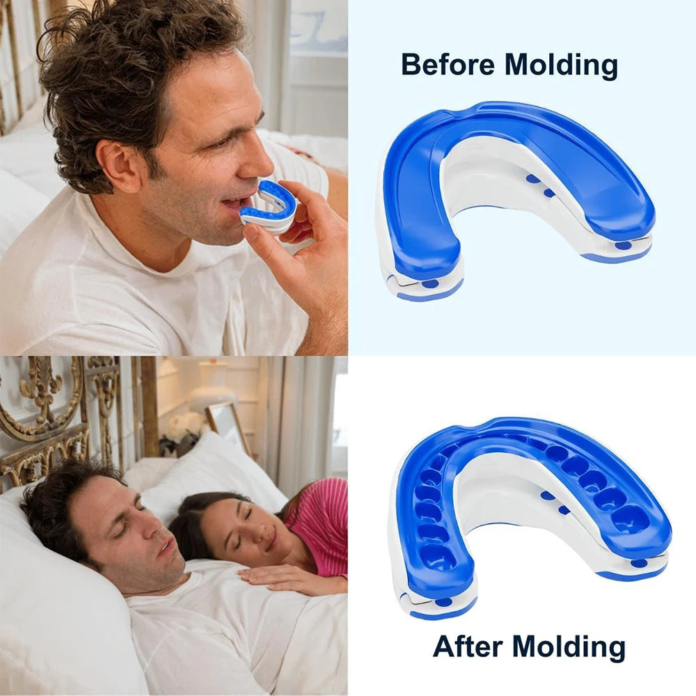 Anti-Snoring Mouthpiece Anti-Snoring Device Night Time Teeth Mouthguard Adjustable Sleeping Mouth Guard for Bruxism Stop Snoring